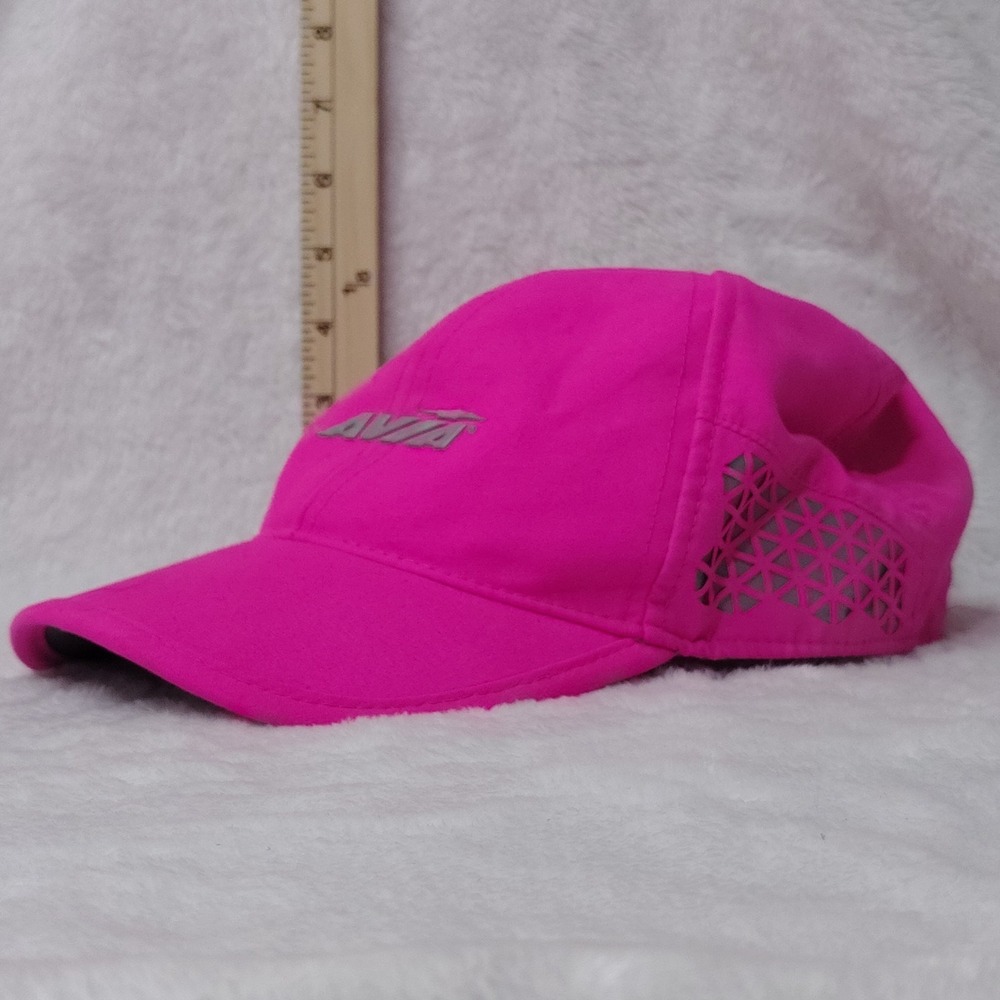 AVIA Neon Pink Running Hat OSFM Reflective Logo Athletic Gym Cap Athleisure